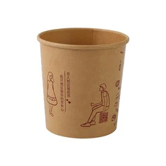 Voedselveilige soepcontainer van kraftpapier